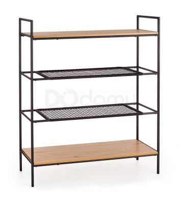 Стеллаж HALMAR REG-21 дуб золотой / черный, фото 1