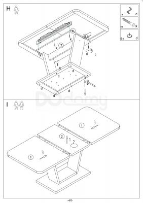 Стіл Signal NIGEL Дуб Артизан / Білий матовий 120(160) х 80, фото 6