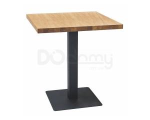 Стол Signal PURO LAMINAT Дуб/Черный 80х80, фото 2
