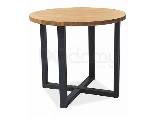 Стол Signal ROLF LAMINAT DĄB / черный fi 90, фото 1