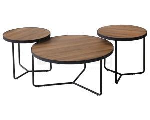 Журнальний столик DEMETER II ОРЕХ / ЧЕРНЫЙ (НАБОР) Signal, фото 1