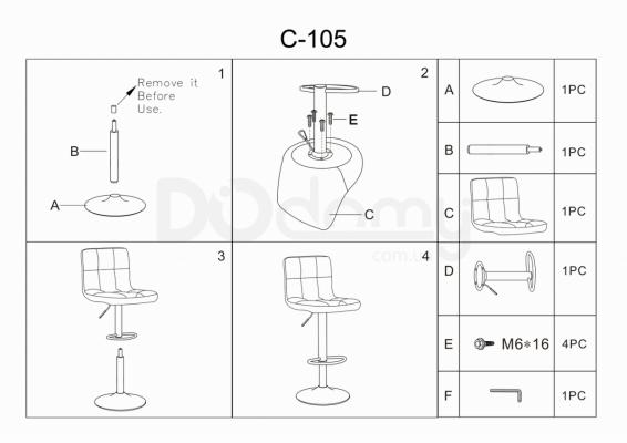 Барный стул Signal C-105 VELVET Зеленый, фото 2