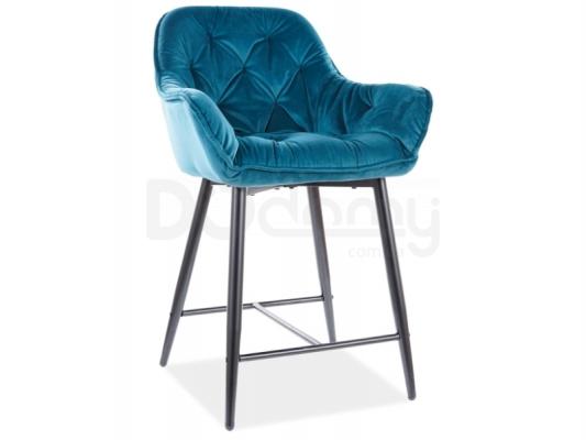 Полубарний стул Signal CHERRY H-2 VELVET Бирюзовый, фото 1