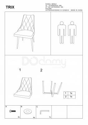 Крісло Signal TRIX B VELVET Сірий, фото 3