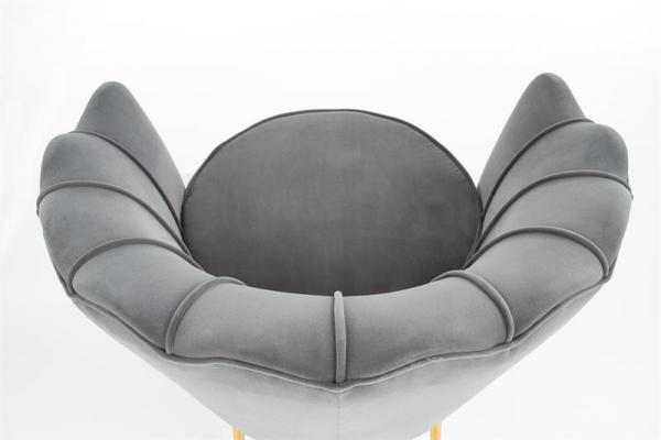 Крісло Halmar Amorinito Сірий / Золотий, фото 2