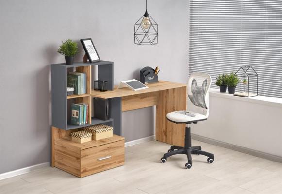 Стол Halmar GROSSO дуб вотан/антрацит, фото 1