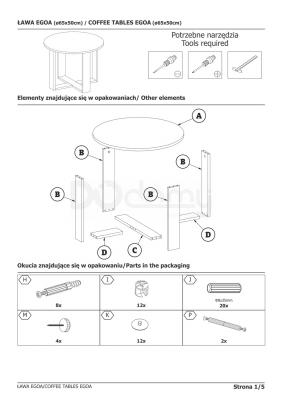 Журнальний столик SIGNAL Egoa 65, фото 2
