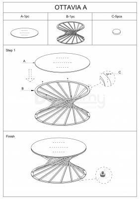 Журнальный столик SIGNAL OTTAVIA A, фото 2