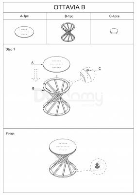 Журнальний столик SIGNAL OTTAVIA B, фото 2