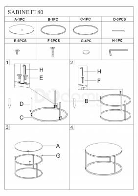 Журнальный столик Signal SABINE Черный, фото 2