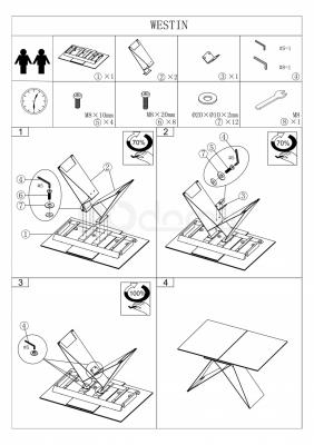 Стол раскладной SIGNAL WESTIN WESTIN SG 120(160)X80, фото 2
