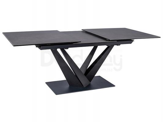 Стіл розкладний SIGNAL SORENTO CERAMIC CZARNY 160(220)X90, фото 1