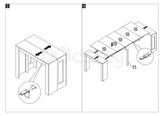 Стіл розкладний SIGNAL RENO Дуб 60(300)х90, фото 6