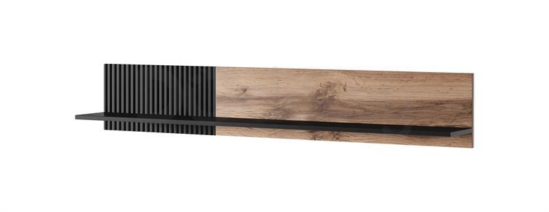 Подвесная полка Halmar RANDOM P-1 дуб вотан/черный, фото 1