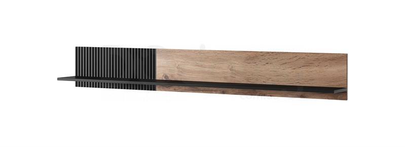 Підвісна полиця Halmar RANDOM P-2 дуб вотан/чорний, фото 1