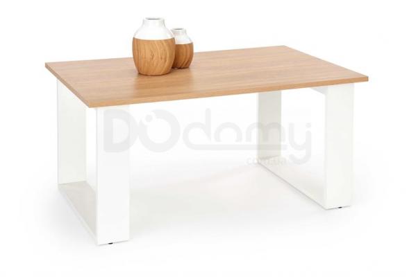 Журнальный столик Halmar LIBRA дуб золотой/белый, фото 1