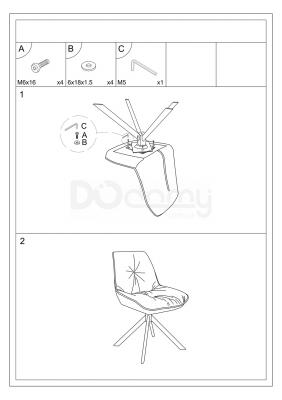 Крісло SIGNAL BOOGIE I VELVET Чорний, фото 2