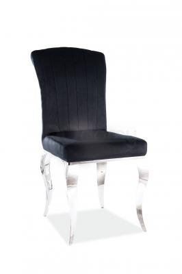 Стул SIGNAL PRINCE VELVET Черный / Хром, фото 1