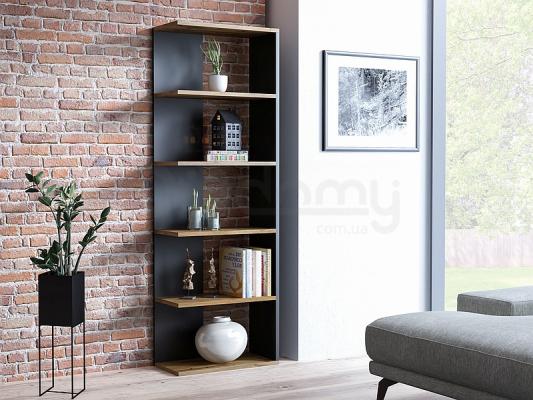 Стеллаж SIGNAL CORNER Дуб вотан / Черный, фото 1