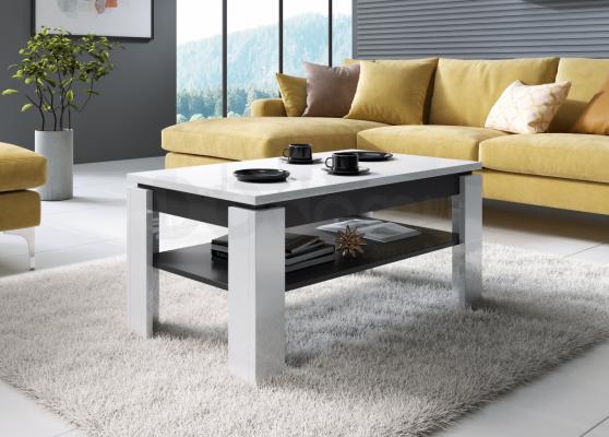 Журнальный столик Cama TORO білий глянець/ графіт, фото 1