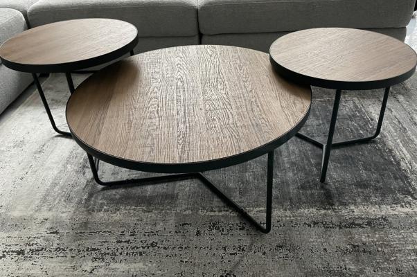 Журнальний столик DEMETER II ОРЕХ / ЧЕРНЫЙ (НАБОР) Signal, фото 2