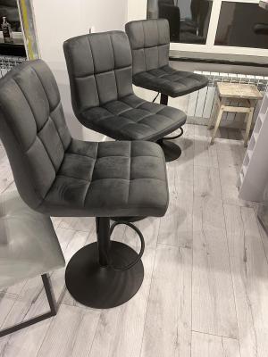 Барний стілець Signal C-105 VELVET Сірий, фото 3