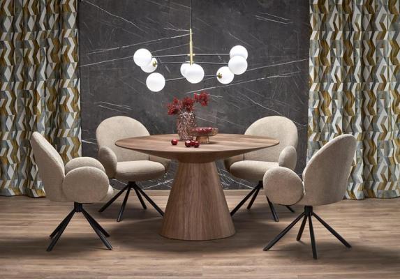 Стол круглый Halmar HENDERSON орех, фото 1