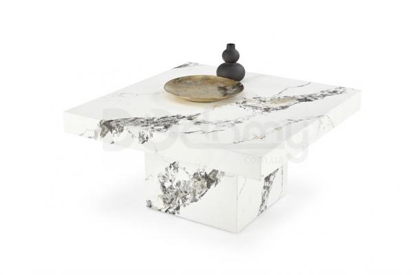 Журнальний столик Halmar MONOLIT білий  мармур, фото 1