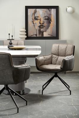 Крісло поворотне Halmar K-523 сірий, фото 2