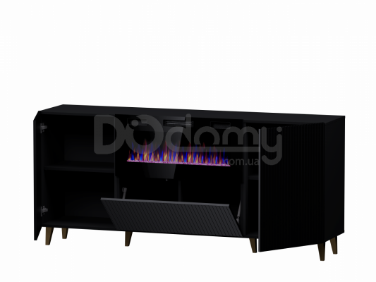 Комод с камином CAMA PAFOS 180 EF Черный, фото 3