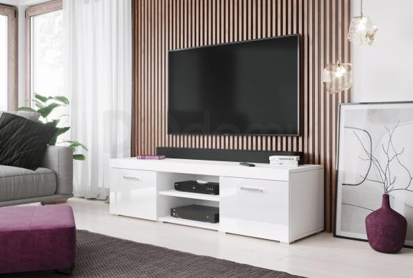 Тумба ТВ CAMA SAMBA  140 білий матовий/білий глянець, фото 1