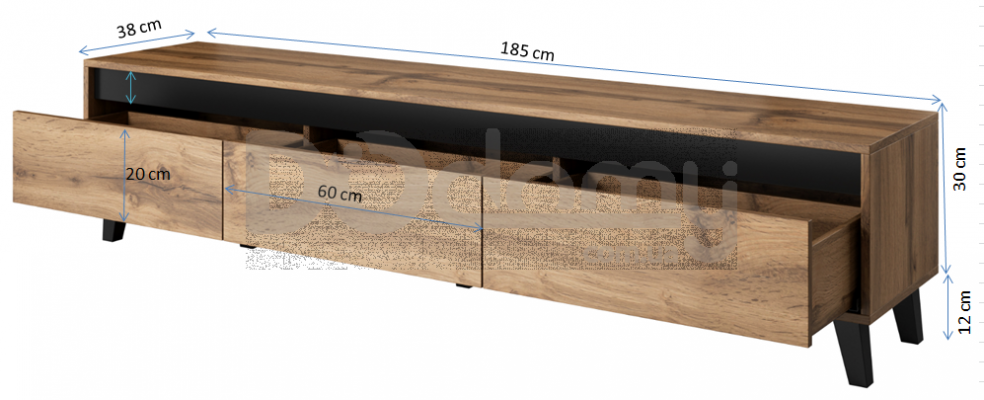 Тумба під телевізор CAMA NORD Дуб Вотан, фото 5
