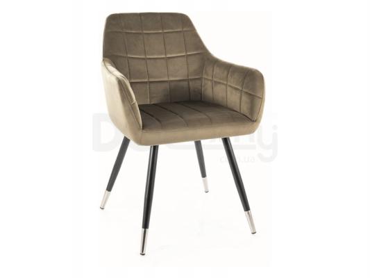 Кресло Signal NUXE VELVET оливковое, фото 1