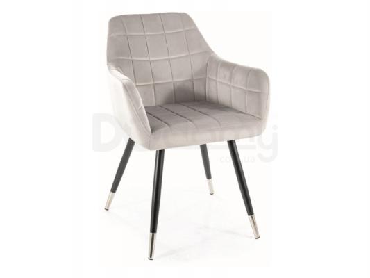 Крісло Signal NUXE VELVET світло-сірий, фото 1