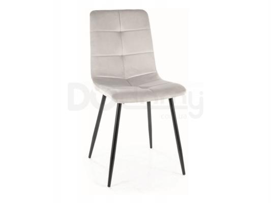 Стул SIGNAL IVO VELVET Светло-серый BLUVEL 03, фото 1