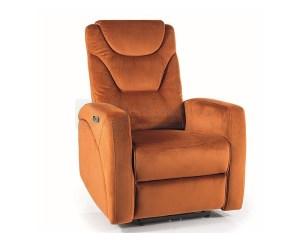 Кресло раскладное Signal KRONOS VELVET CYNAMONOWY BLUVEL 4215, фото 1