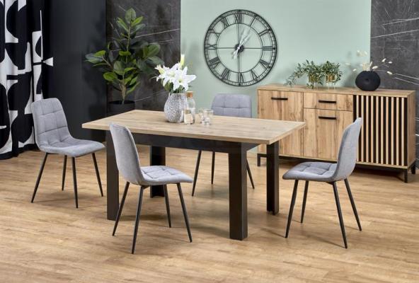 Стіл розкладний Halmar BAGIO 120-160/80 дуб/чорний, фото 1