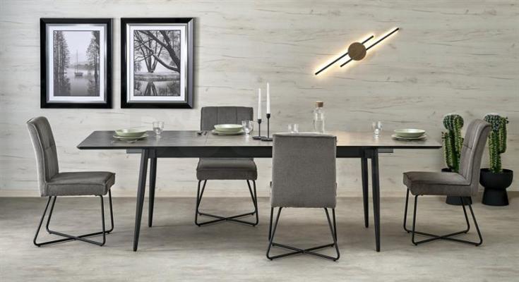 Стіл розкладний Halmar CHARLES сірий мармур, фото 3