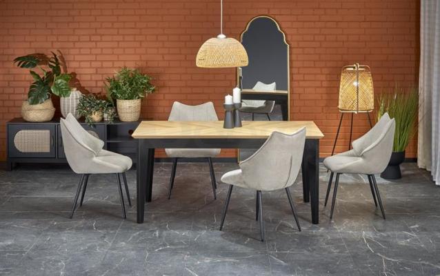 Стол раскладной Halmar EDMONDO дуб/черный, фото 1