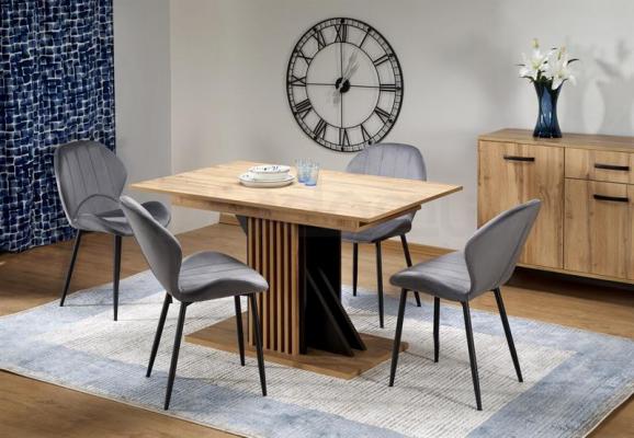 Стіл розкладний Halmar FABIANO дуб вотан/чорний, фото 3