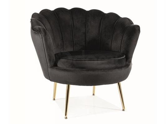 Крісло SIGNAL CAMELLIA 1 VELVET Чорний BLUVEL 19, фото 1