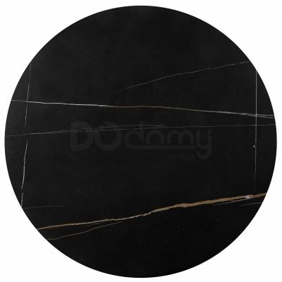 Комплект журнальних столиків HALMAR FATIMA Чорний / Золотий, фото 2