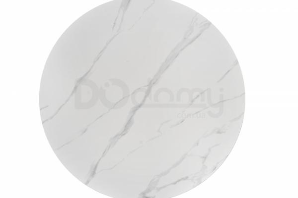 Стіл круглий Halmar REGINALD білий мармур, фото 2