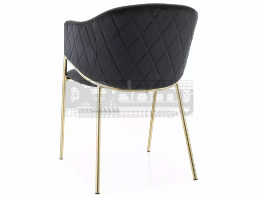 Кресло Signal BONO VELVET ZŁOTY Черный (BLUVEL 19), фото 2