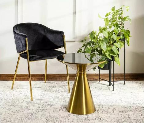 Кресло Signal BONO VELVET ZŁOTY Черный (BLUVEL 19), фото 3