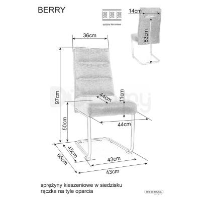 Кресло Signal BERRY BREGO Серый (C. SZARY 18), фото 3