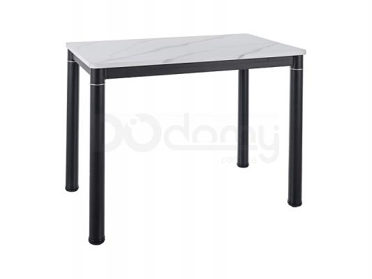 Стіл Signal DAMAR 100 білий мармур/чорний, фото 1