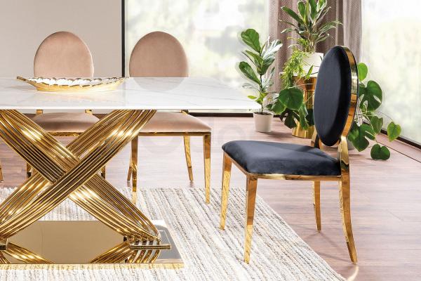 Кресло Signal KING VELVET Черный/Золотой, фото 5