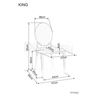 Кресло Signal KING VELVET Черный/Золотой, фото 9