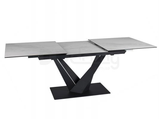 Стіл розкладний SIGNAL SORENTO CERAMIC білий/чорний матовий, фото 1